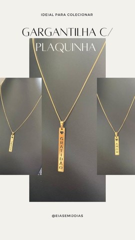 Gargantilha c/ Plaquinhas 