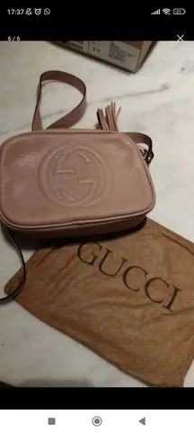 Bolsa couro Gucci Soho 