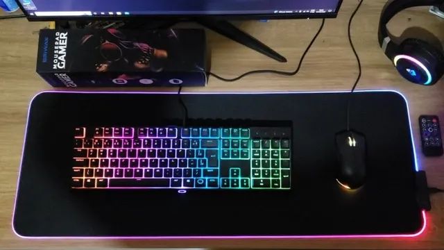 MousePad Gamer RGB 80x30cm Speed - Foto 5