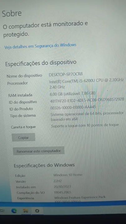 Notebook toshiba com ssd e tela touch semi novo - Foto 2