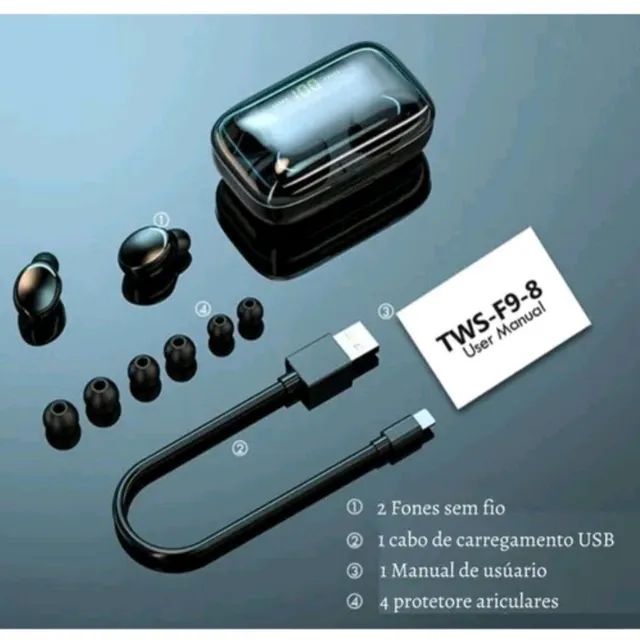 Fone de Ouvido Bluetooth F9 - Foto 5