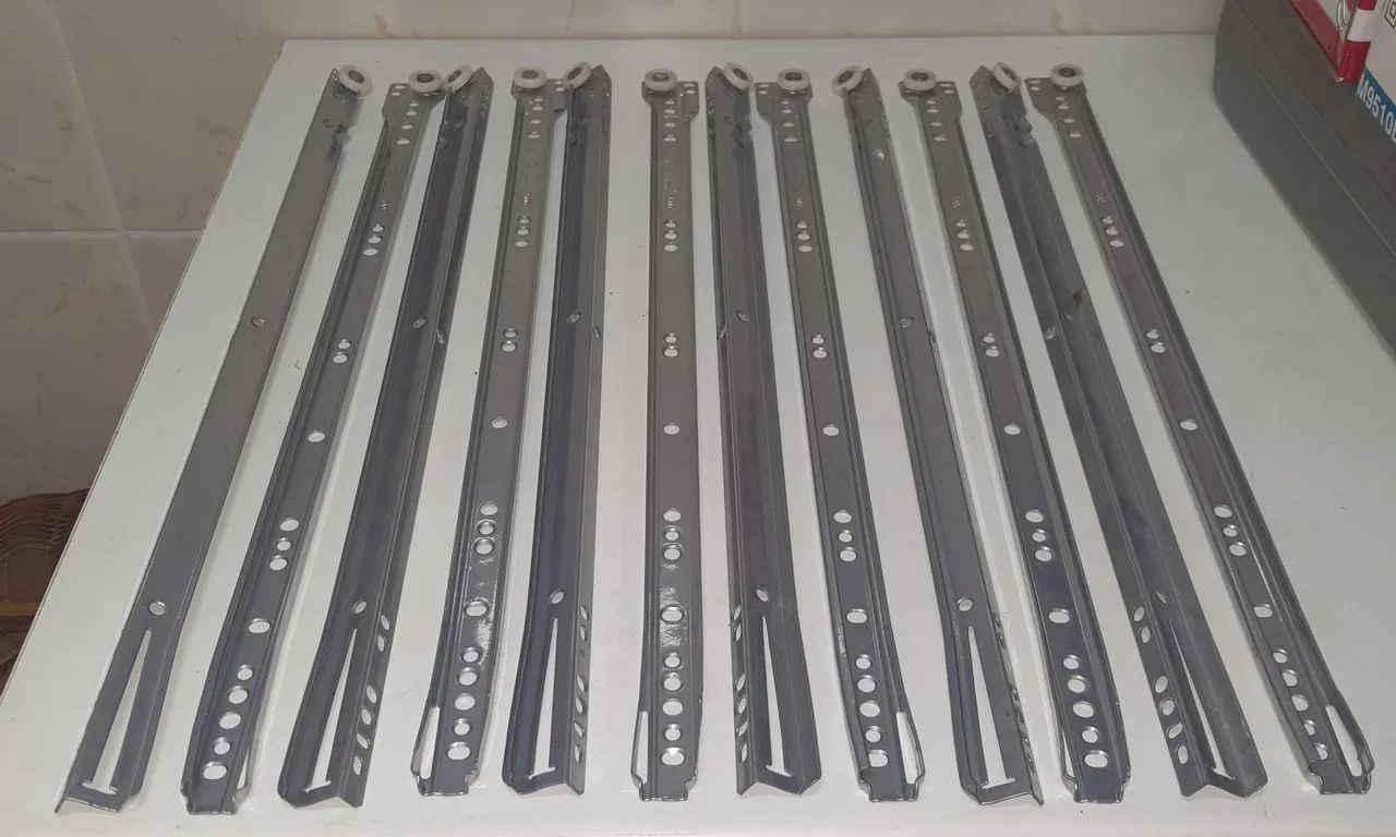 Corrediça Telescópica Larga ZA (30 Kg) 500mm Zincada FGVTN - 03 Pares