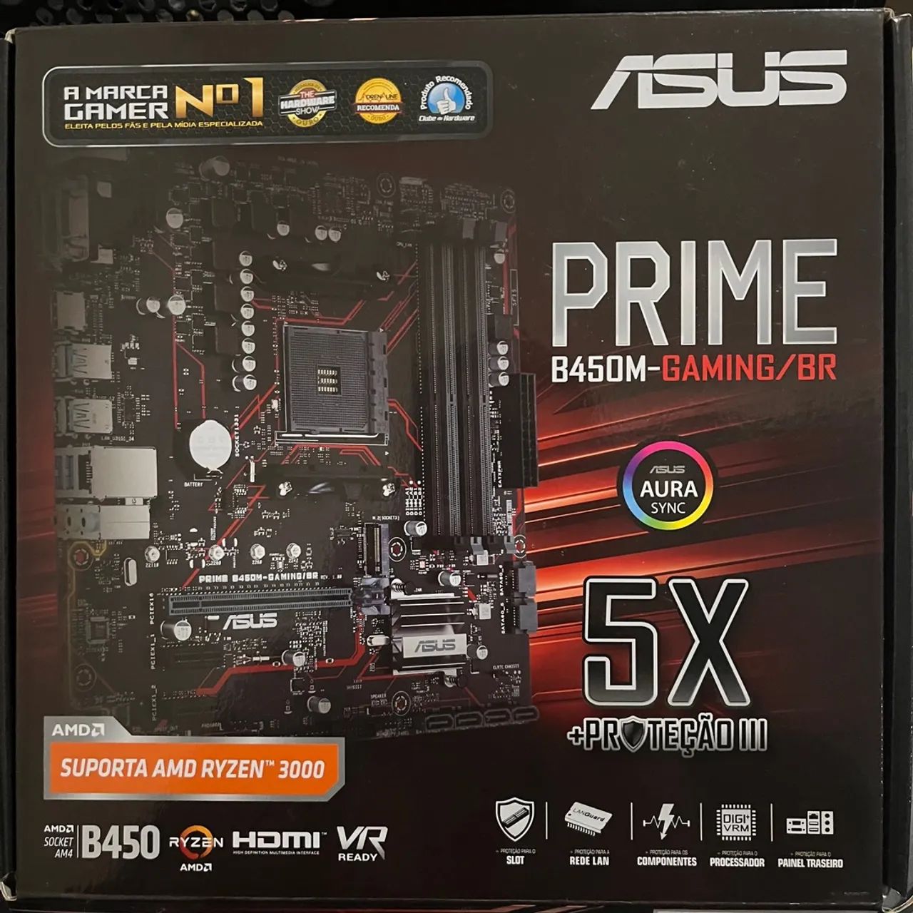 Placa Mae Asus Prime B450MGAMING/BR DDR4 Socket AM4 Chipset AMD B450