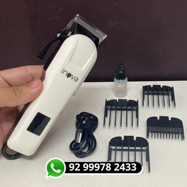 Maquina de cortar cabelo sem fio com pentes  - Foto 2