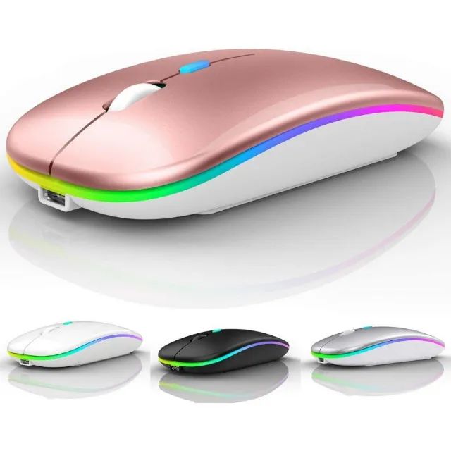 Mouse sem fio recarregavel RGB E-1300Pro