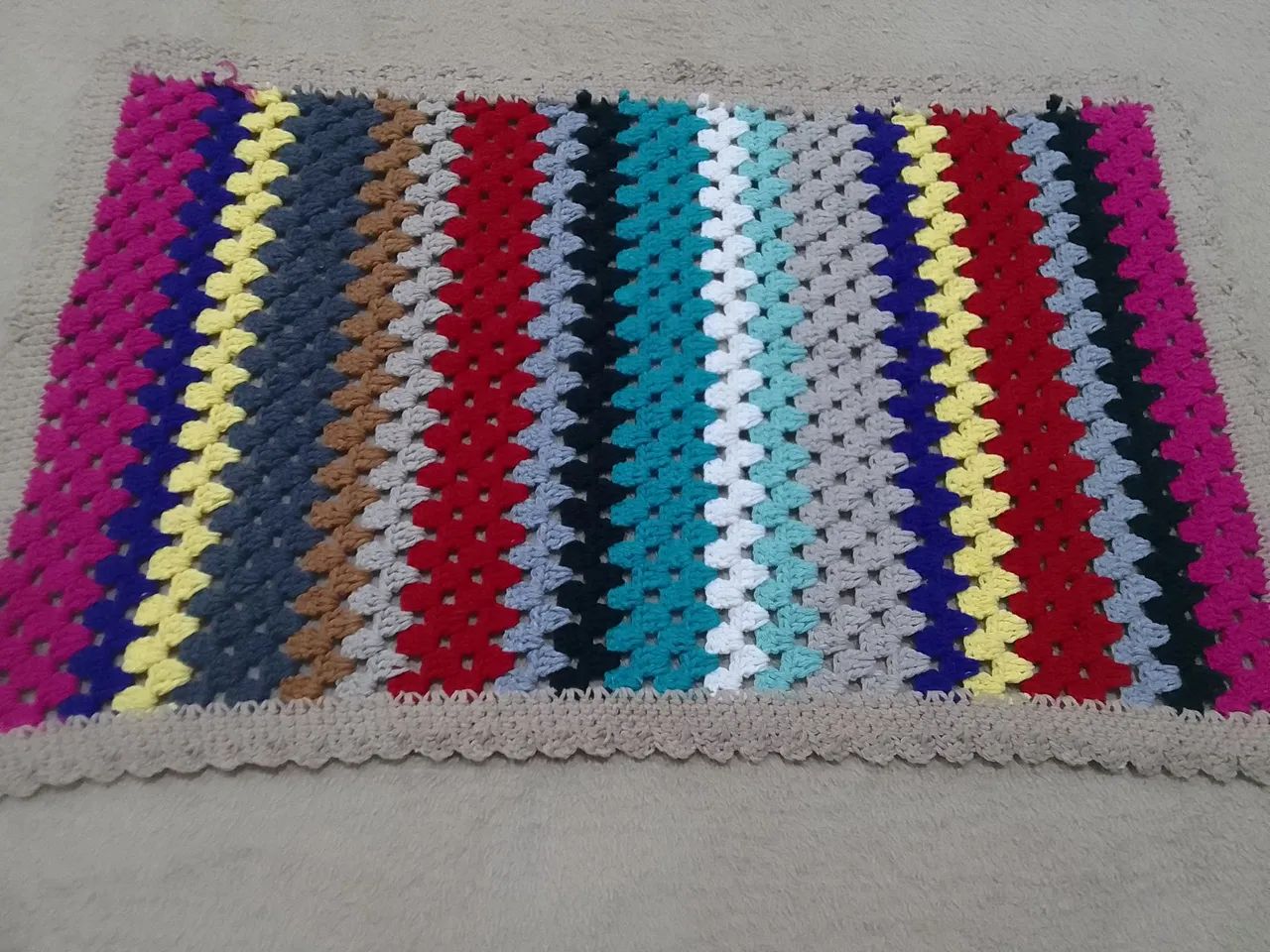 Tapete de crochê, colorido. - Foto 3