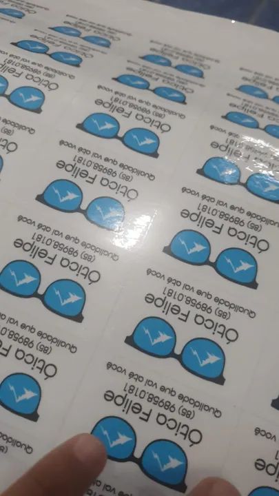 Adesivos transparentes vinil personalizado com logomarca - Foto 3