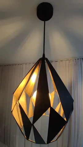 Luminária Pendente Metal com Lâmpada Ambar