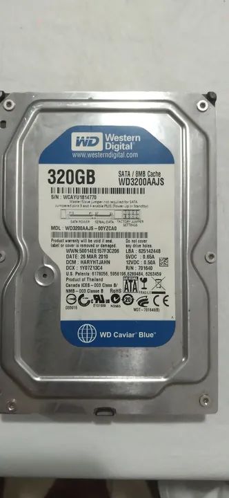 HD - Western Digital 320 GB (Sata e Sata II)