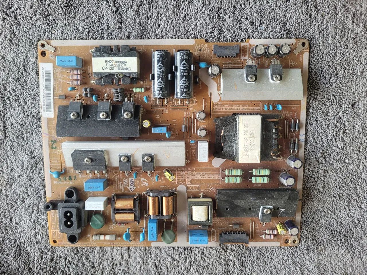 Placa fonte tv samsung un49mu6100 bn94-10712a