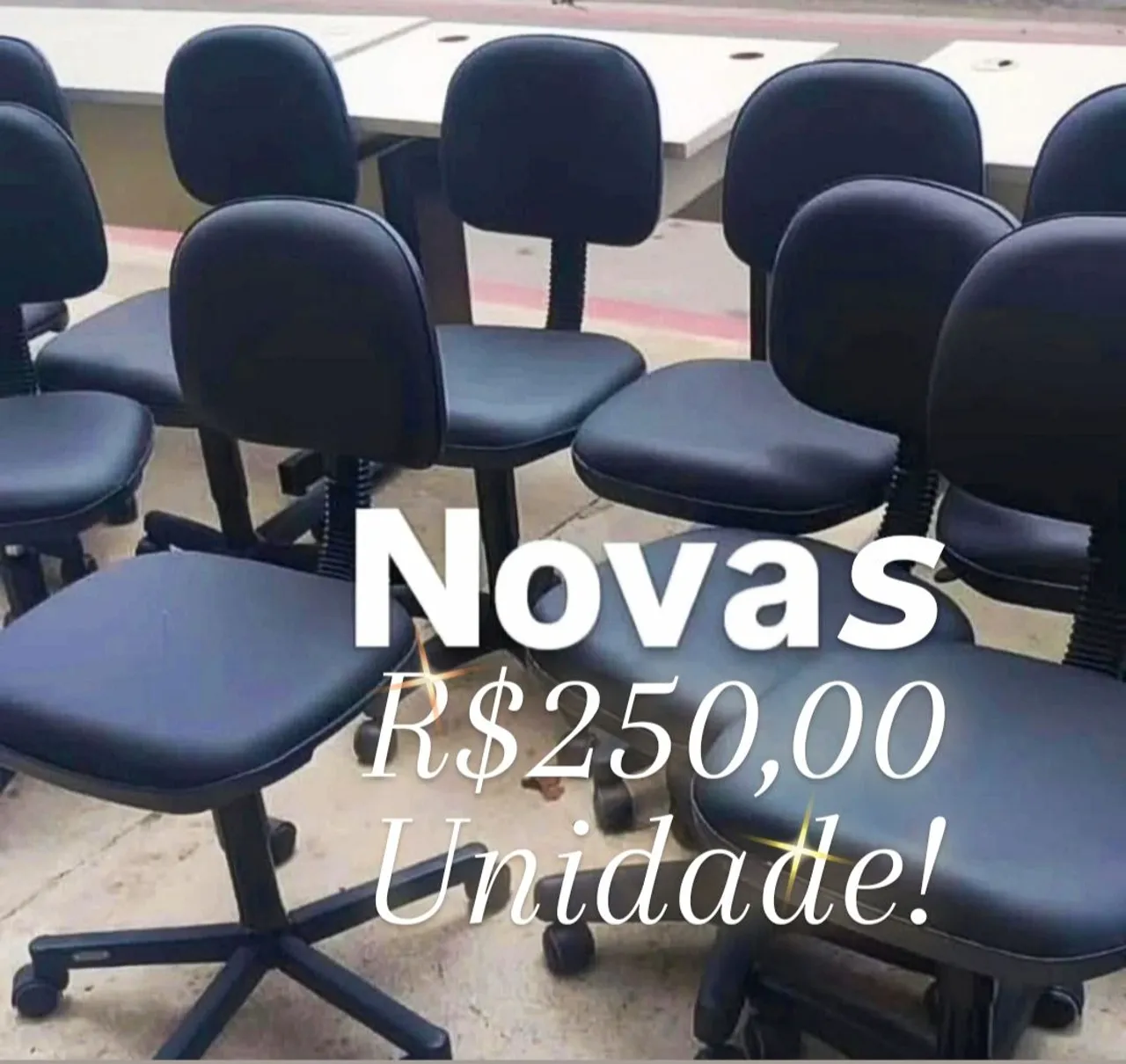 Cadeira de escritório em courino R$250,00 cada