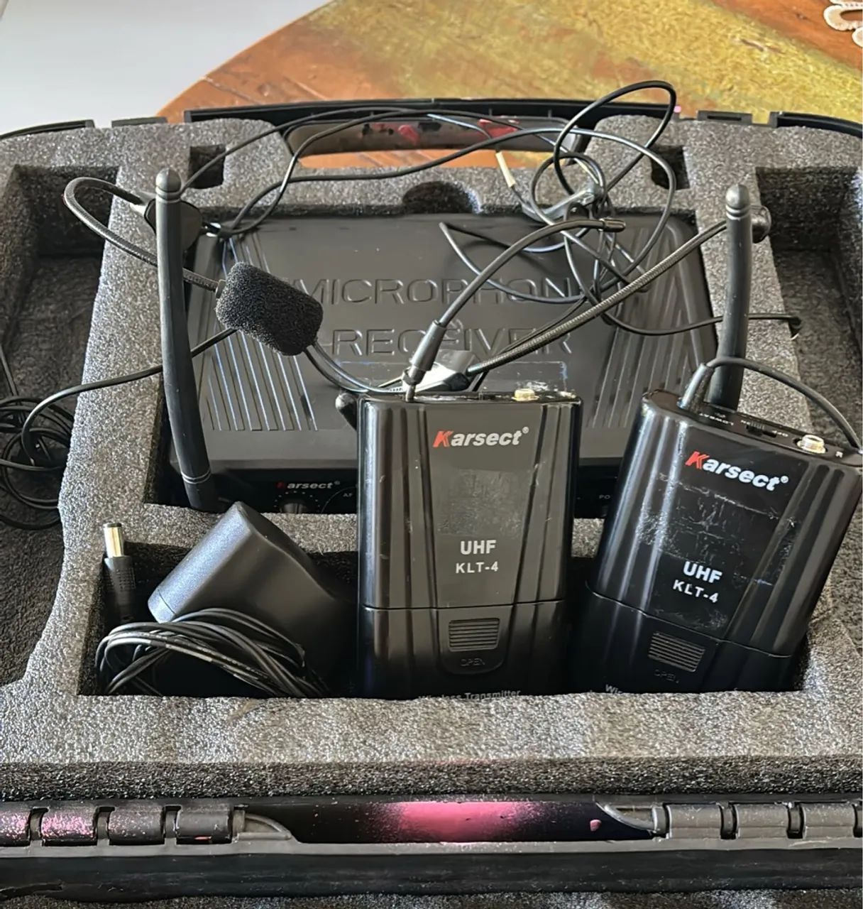 Microfone sem fio Karsect UHF KLT-4