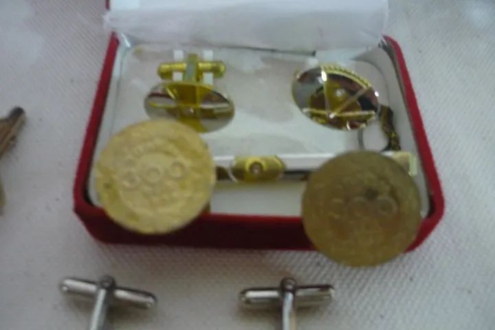 Abotoaduras E Prendedores De Gravata Antigos Diversas Marca - Foto 3