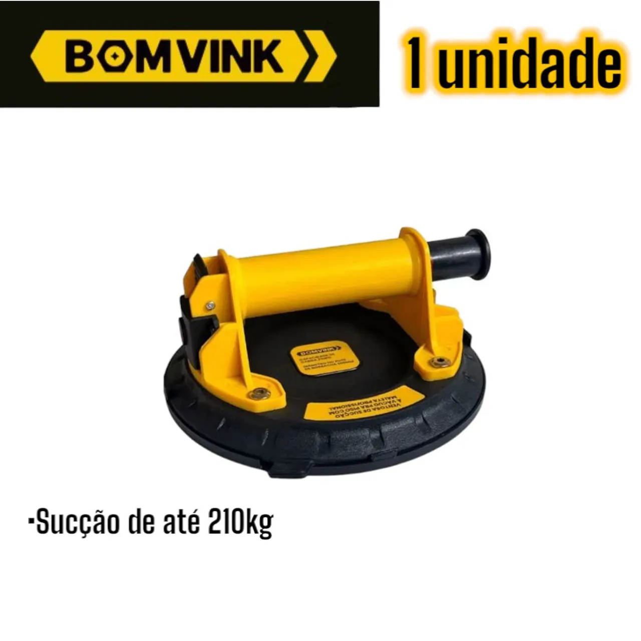 Ventosa de Sucção para Vidro, porcelanato, piso, mármore 210kg - Profissional