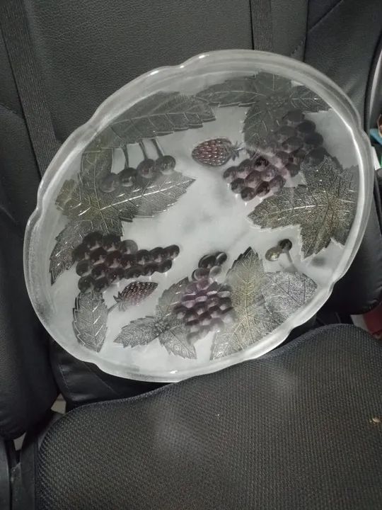 prato grande de vidro decorativo de mesa de jantar !! ULTIMA UNIDADE !!!