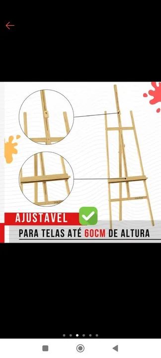 Cavalete  - Madeira - 93cm - Foto 2