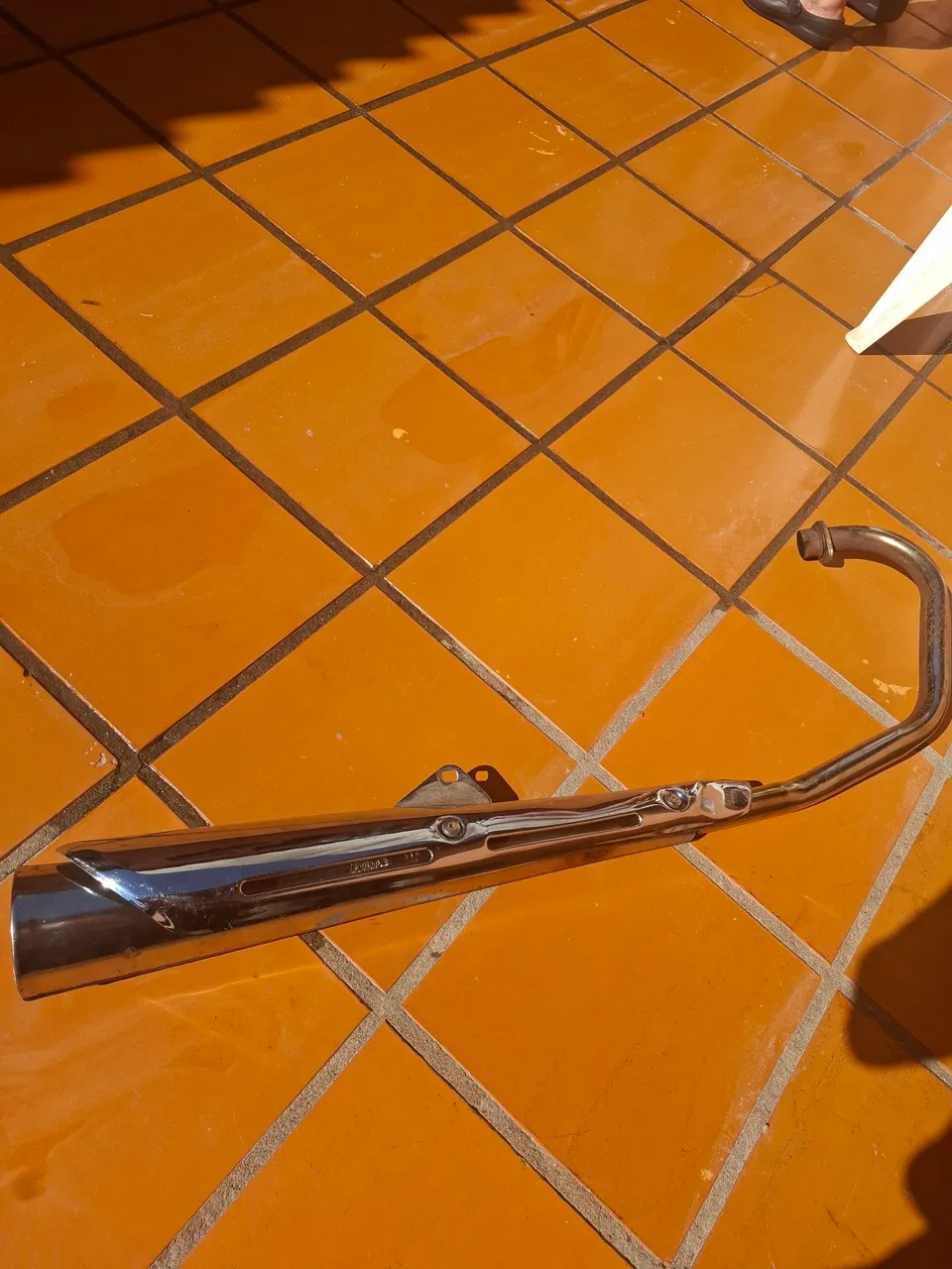 Escapamento Polimet Cromado para Moto 150