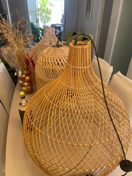 Lustres de bambu rústico  - Foto 3