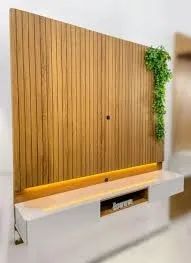 Painel de TV Ripado com Led