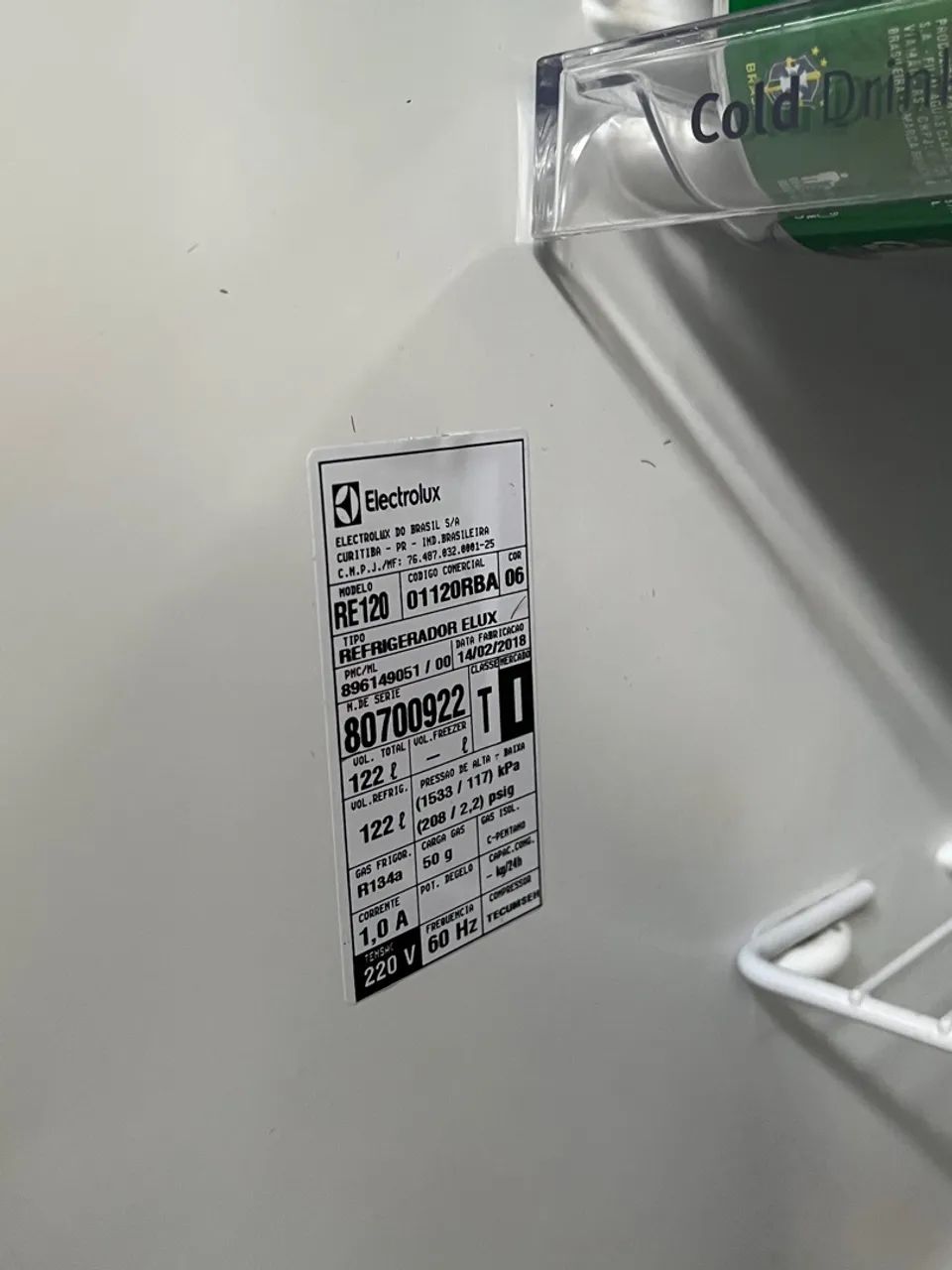 REFRIGERADOR ELETROLUX 122L - Foto 3