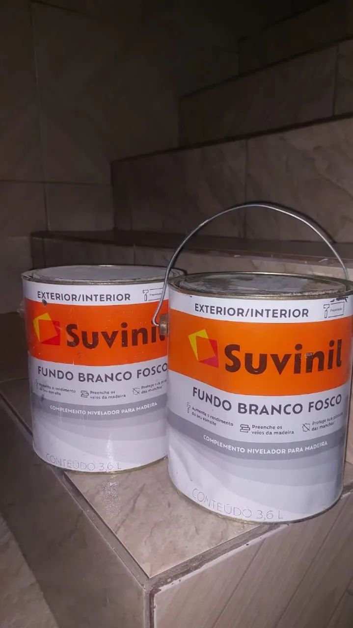 Fundo branco fosco Suvinil 3,6L - $100,00
