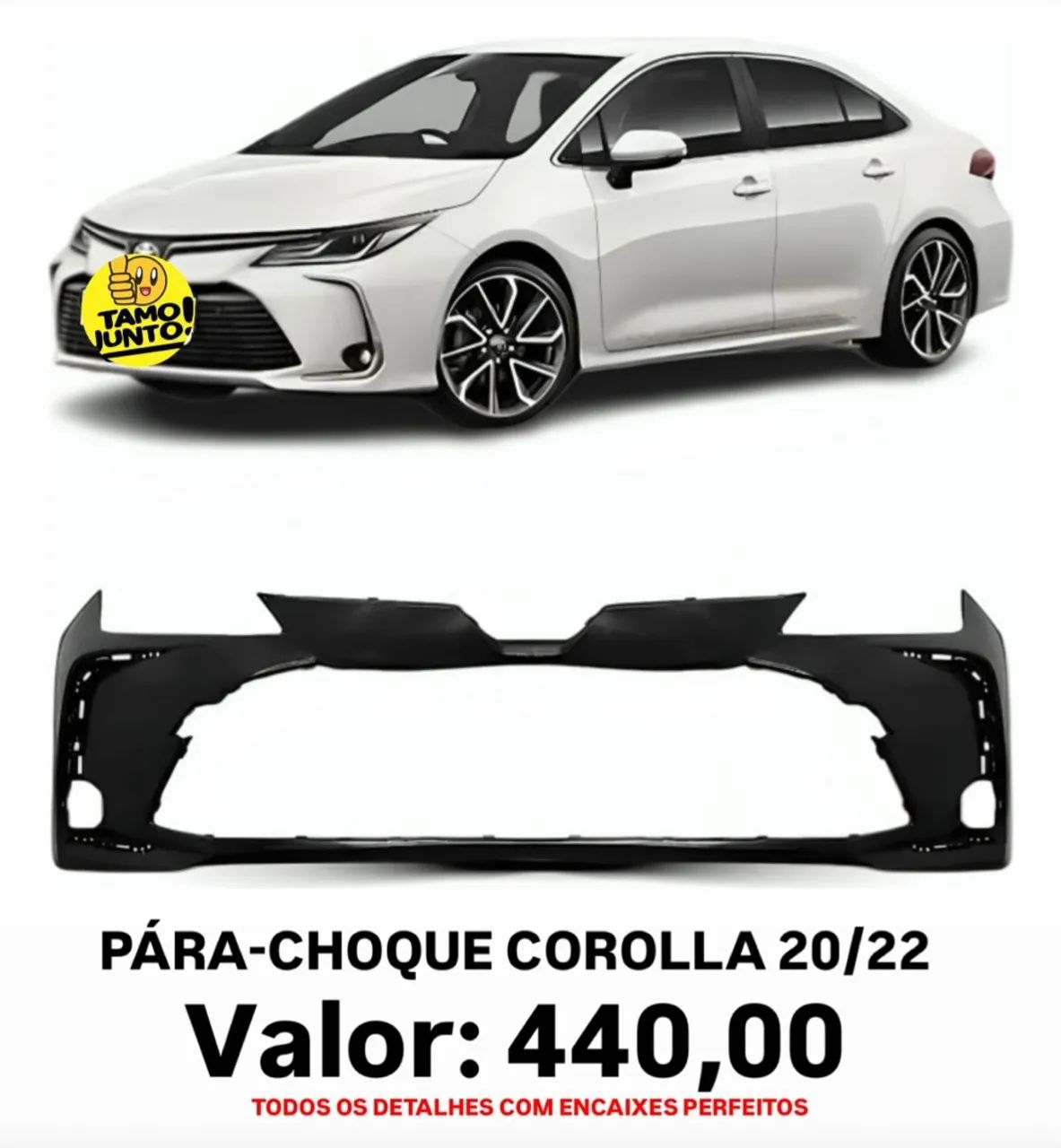 Para-choque Corolla 20/22 - Encaixes Perfeitos