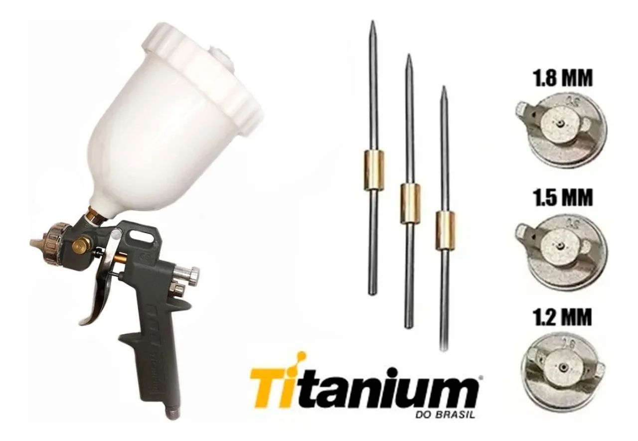 Pistola de Pintura HVLP com Mangueira e  Conectores  - Foto 2