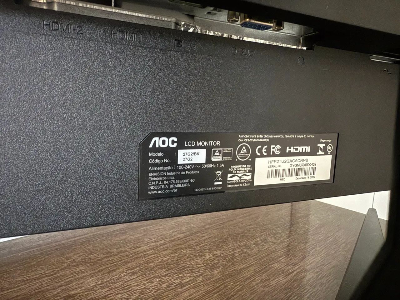 Monitor Gamer AOC 27 LCD - Foto 3