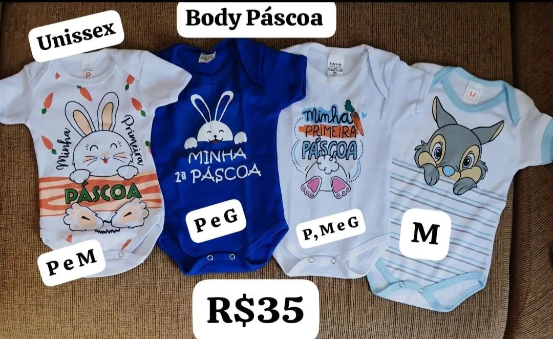 Body Bebê Páscoa - Novo - R$35 - Foto 2