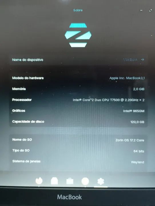 MacBook Core 2 Duo muito bom, com SSD e rodando o Zorin OS (Linux) - Foto 5