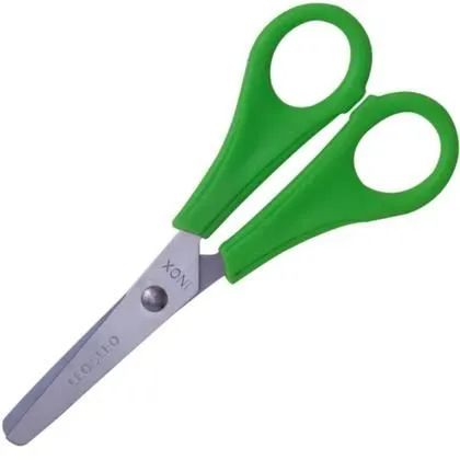 Tesoura Escolar Ponta Arredondada Plus 13cm Cores Sortidas