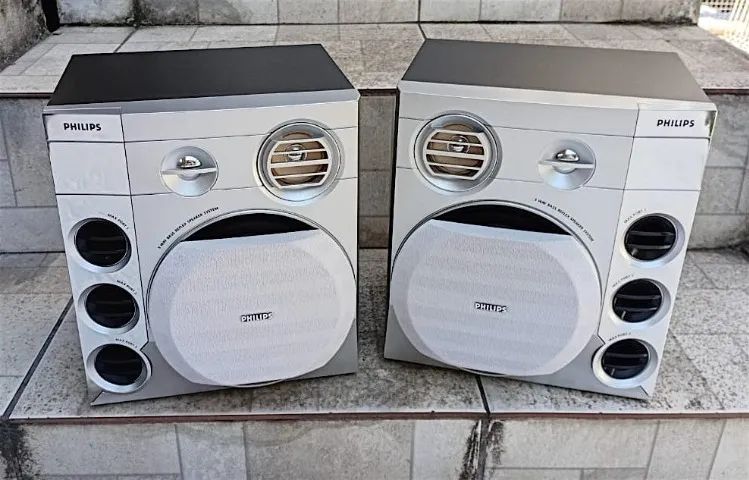 Par Caixas Som Philips 3 Vias 6 Omhs - Excelente