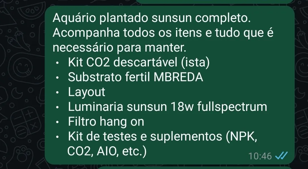 Aquário Completo como acessórios