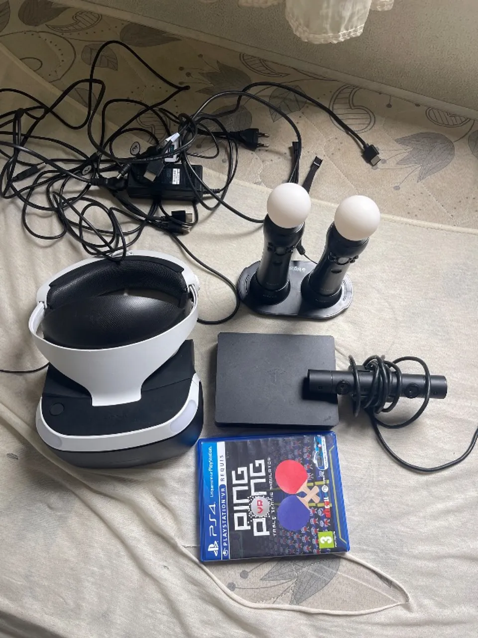 Psvr2 completo ! Incluído câmera , jogo e 2 manetes original