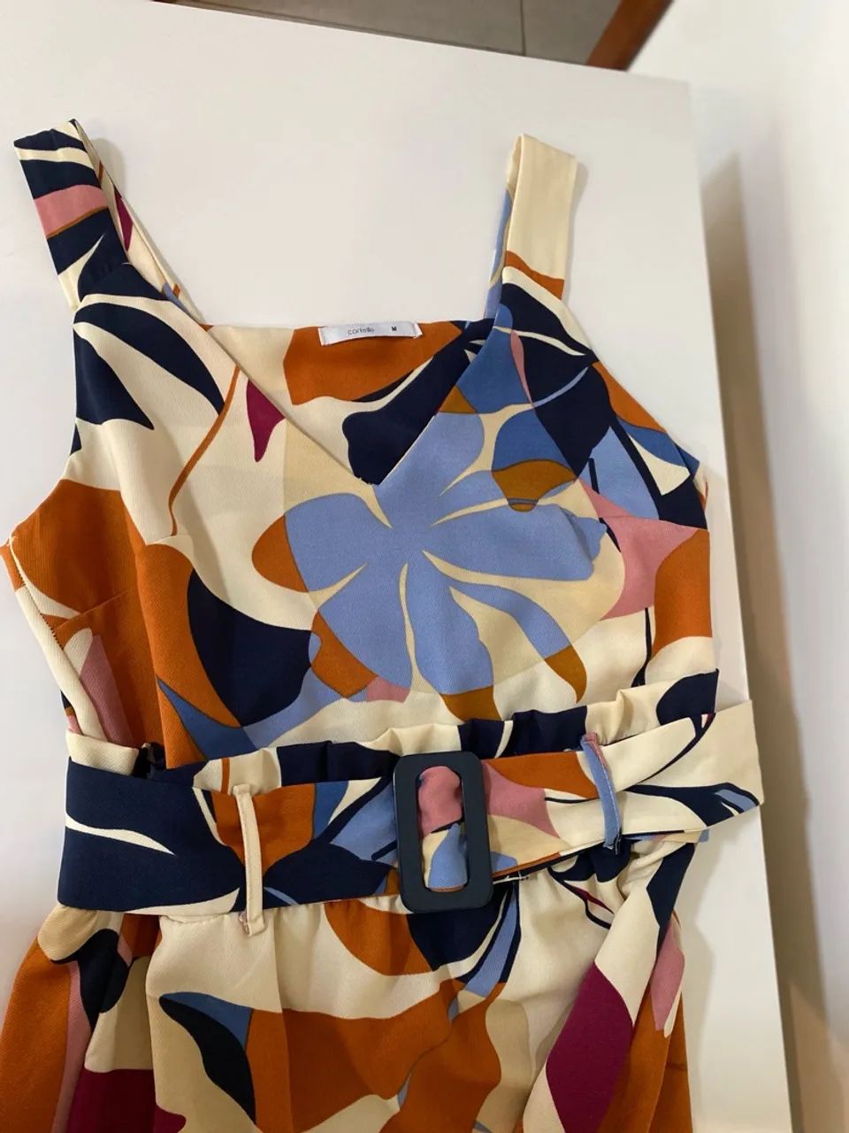 Vestido Floral Midi com Cinto TAM M - Foto 3