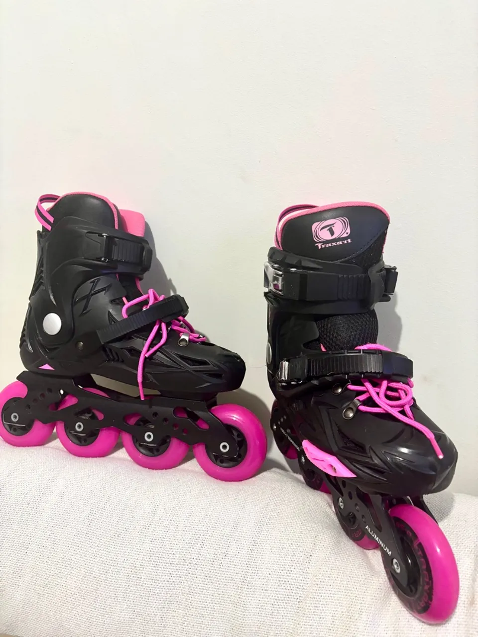 Patins Inline Traxart - Rosa e Preto