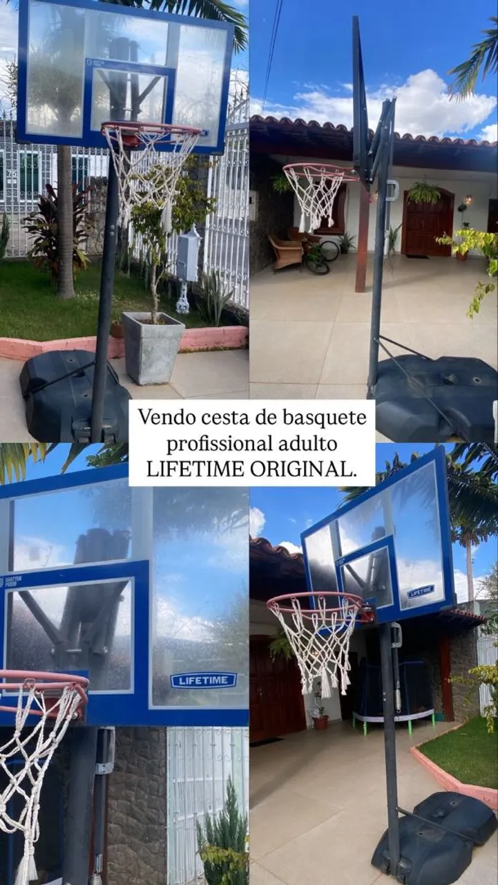Cesta de basquete profissional adulto Lifetime original