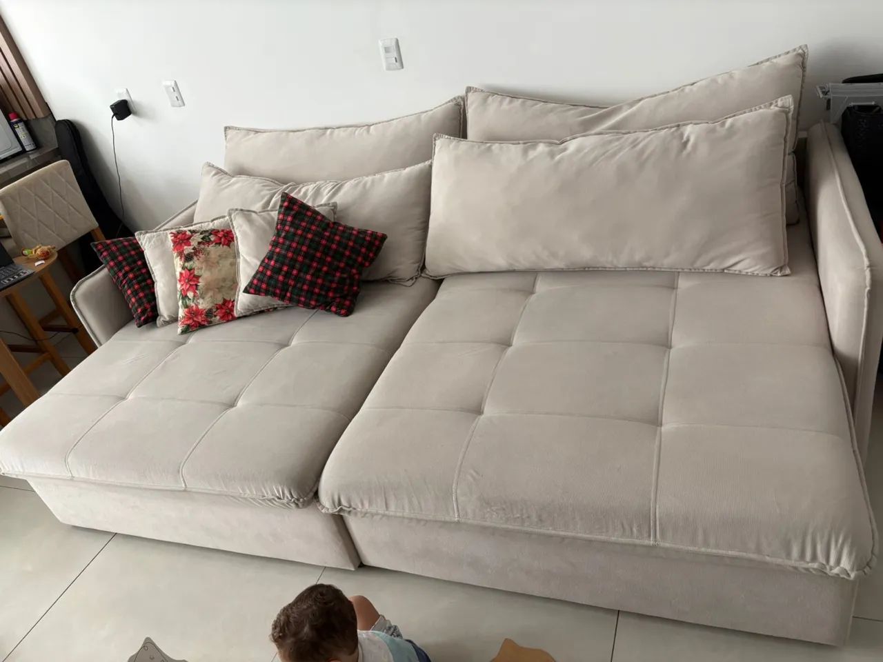 Sofá Bege 2,60 de largura64297413856897121