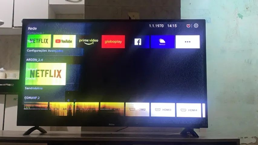 Tv smart 50 p com defeito na tv