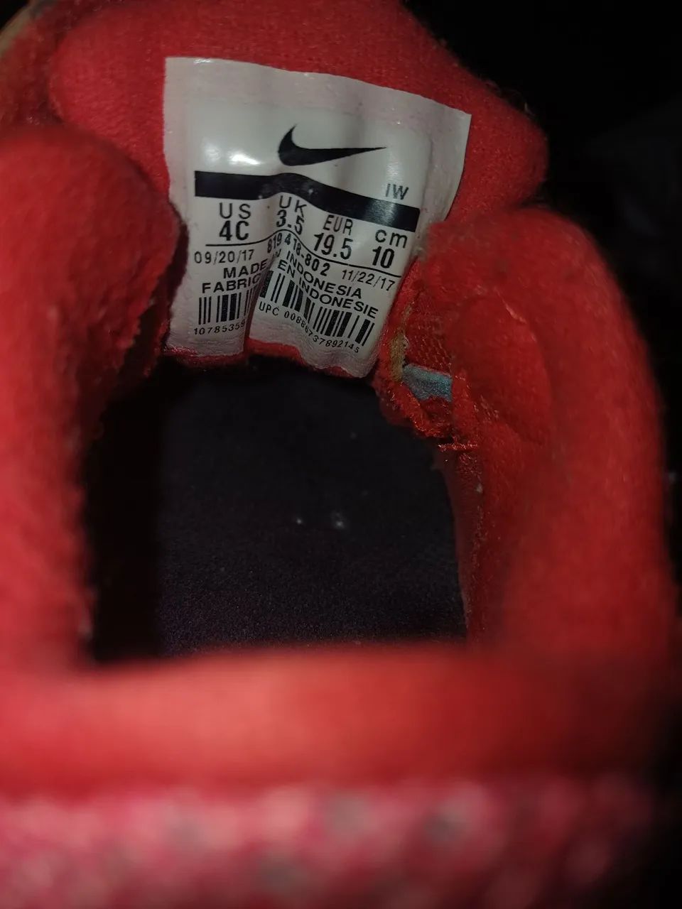 Tênis baby Nike revolution 3 semi-novo, laranja com detalhe em azul, tam.19,5. - Foto 5