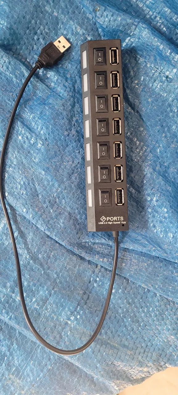 Hub usb com 7 portas Ports