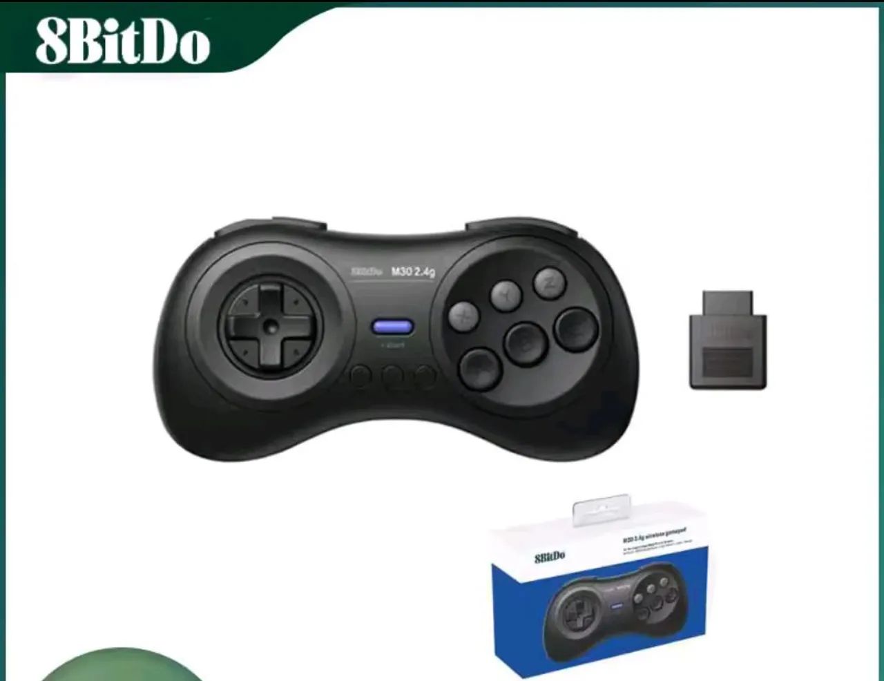 MEGA DRIVE-SÃO 2 Controles novos na caixa-8BitDo M30 2.4g Wireless/Mega 1,2,3.só hoje