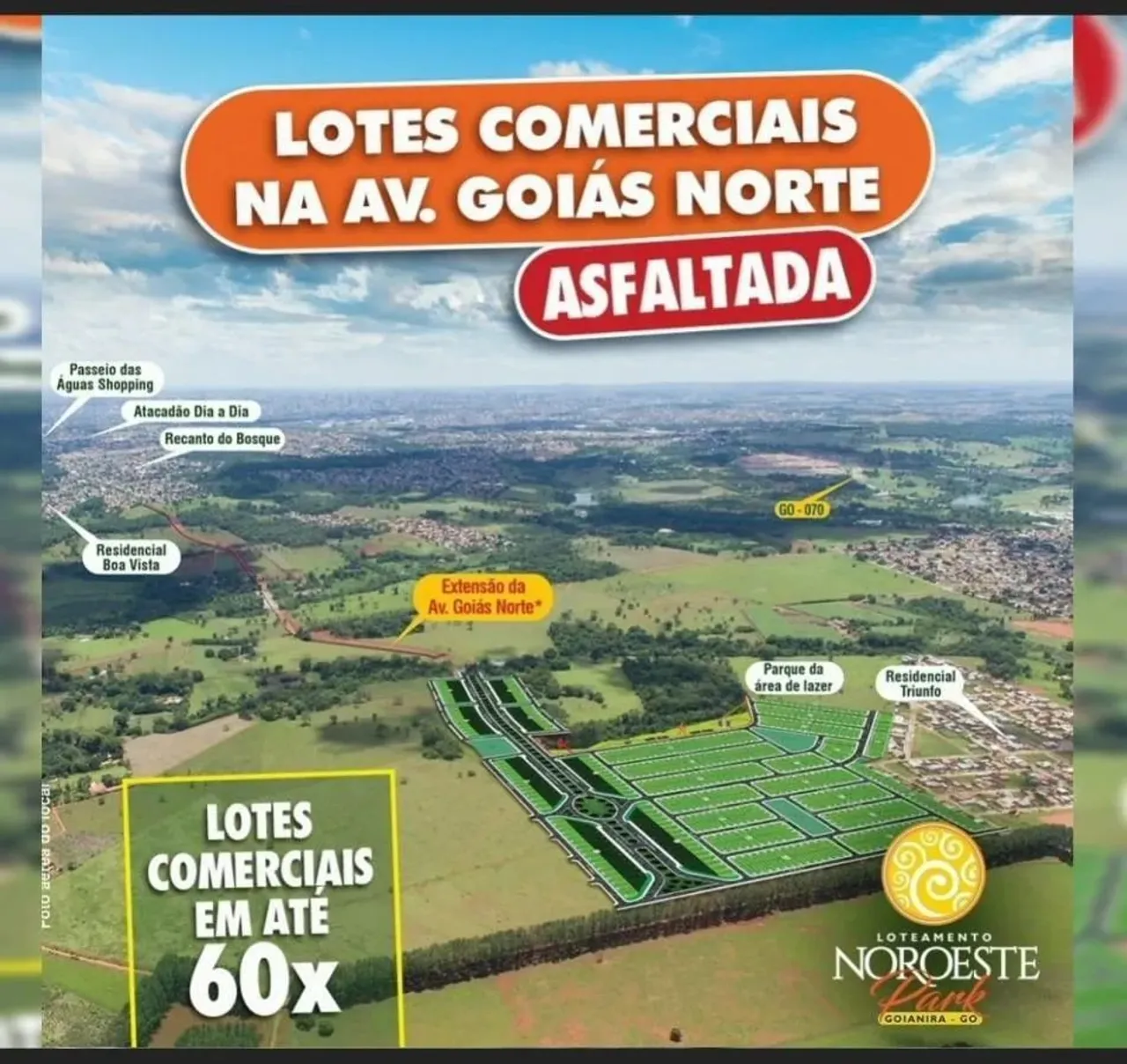 Lote à Venda em Goianira - Invista a partir R$561 por mês