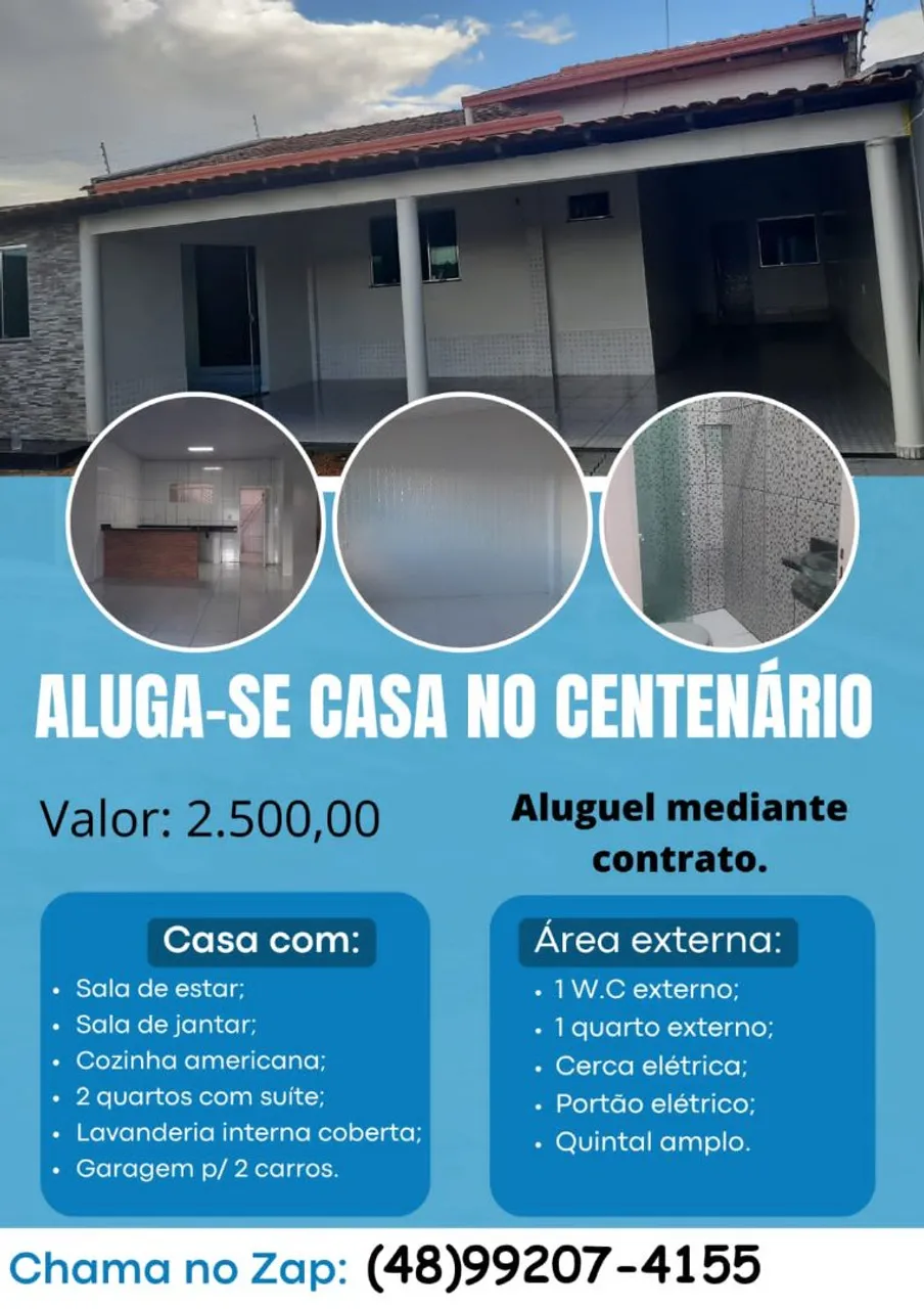 Aluga-se casa no bairro Centenário - ótima oportunidade
