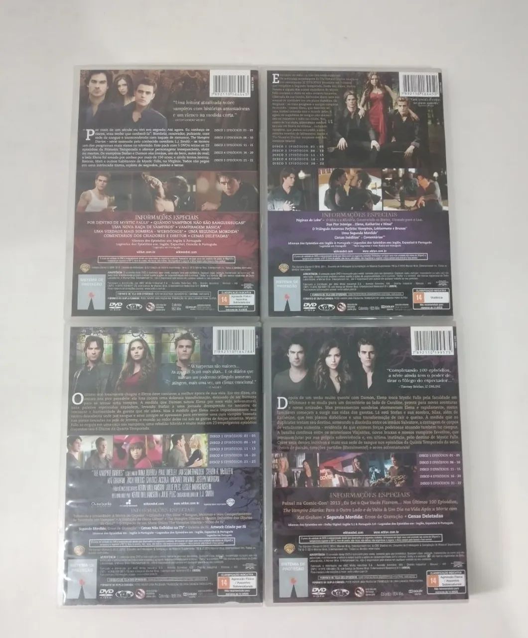 DVD box Originais Vampire Diaries - 1ª,2, 4 e 5ª Temporada