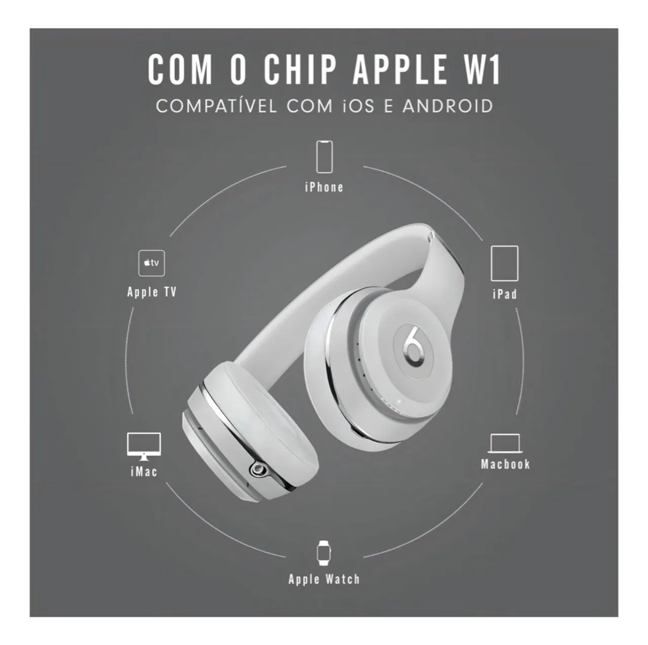 Fone Beats Solo 3 Bluetooth Prata Acetinado (40hs) - Foto 2