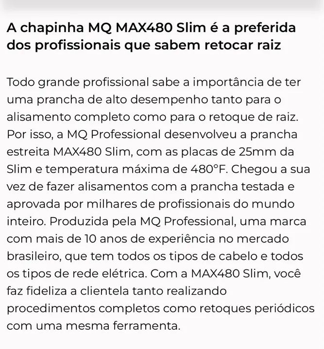 Prancha de Cabelo MQ Max480 Slim Titanium - Foto 4