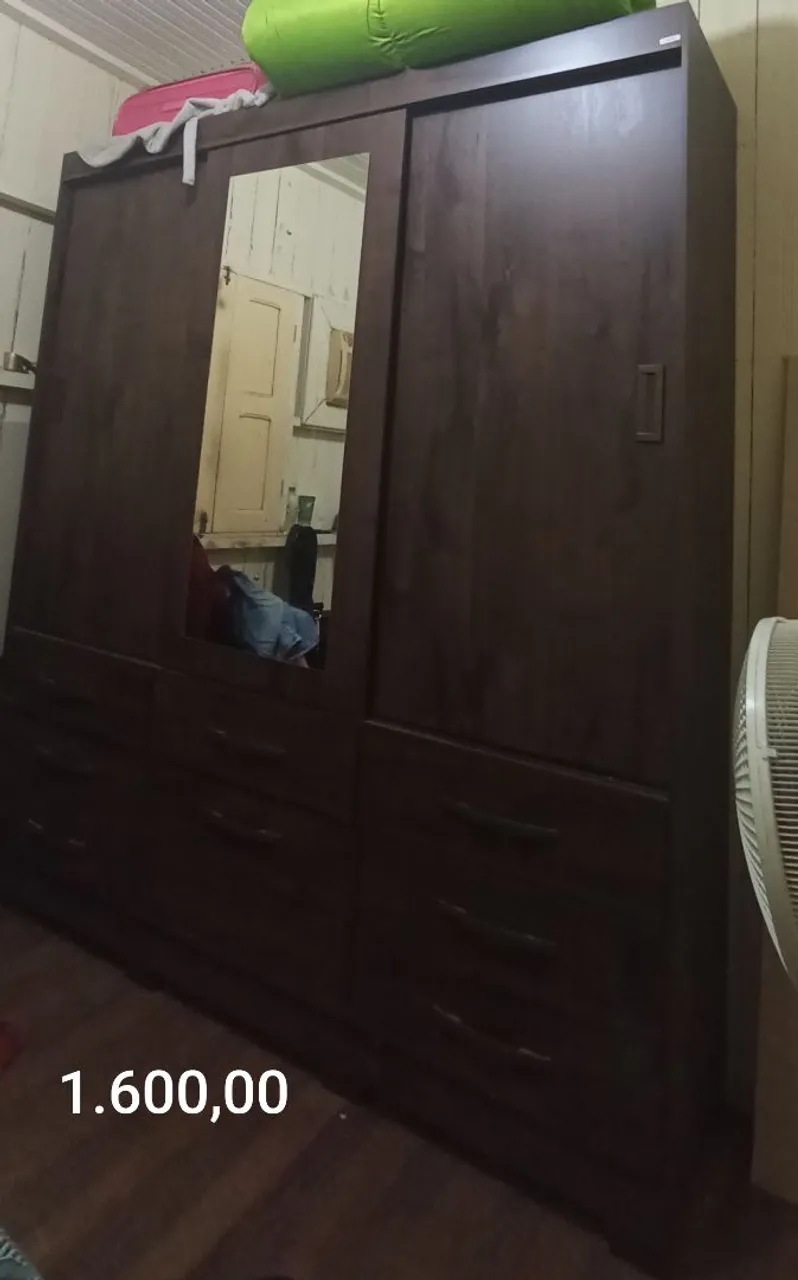 Roupeiro panan Luíza 100% MDF 3 PORTAS 7 GAVETAS