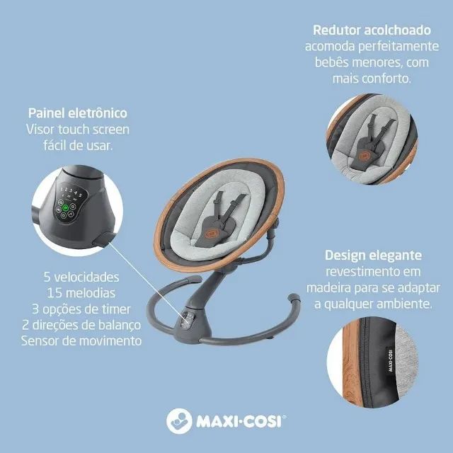 Cadeira de Balanço Maxi-Cosi Bouncer Swing Cassia Beyond Graphite [NOVO LACRADO] - Foto 4