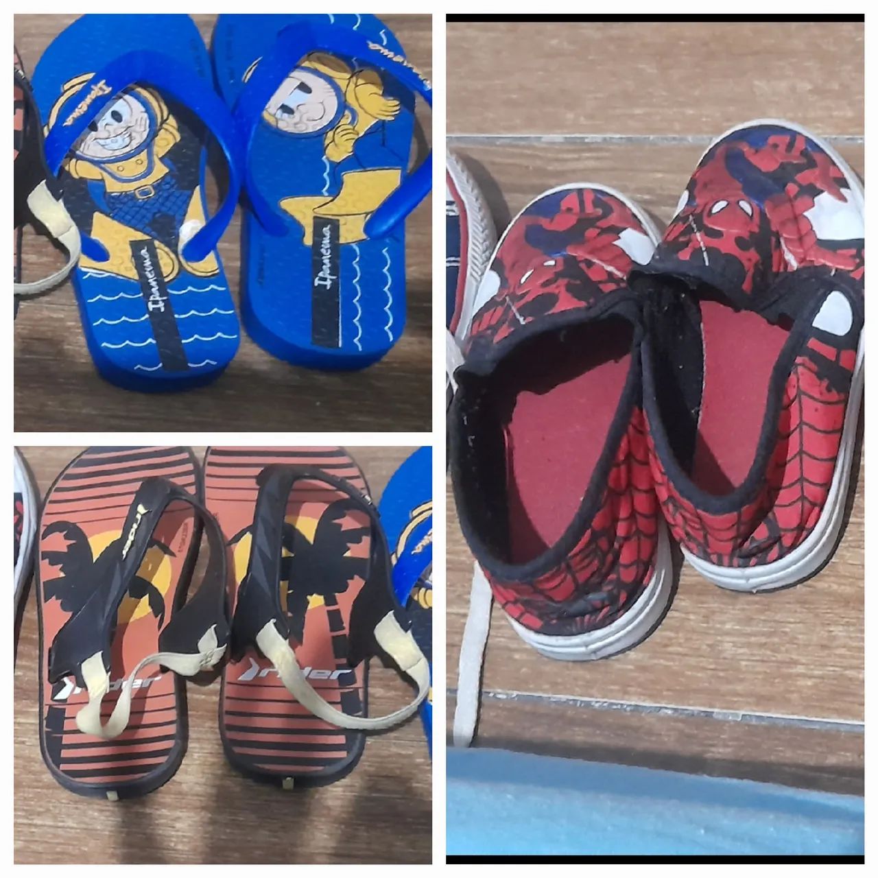 Lote 25/26 de calçados infantis 3 pares por 25 - Foto 3